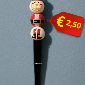 Kerst Kralenpen - kerstman met kleine hoed