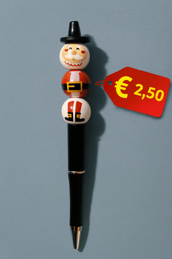 Kerst Kralenpen - kerstman met kleine hoed