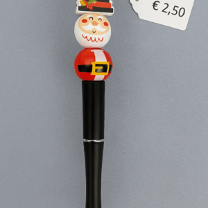 Kerst Kralenpen - Kerstman met hoge hoed (Zwart)
