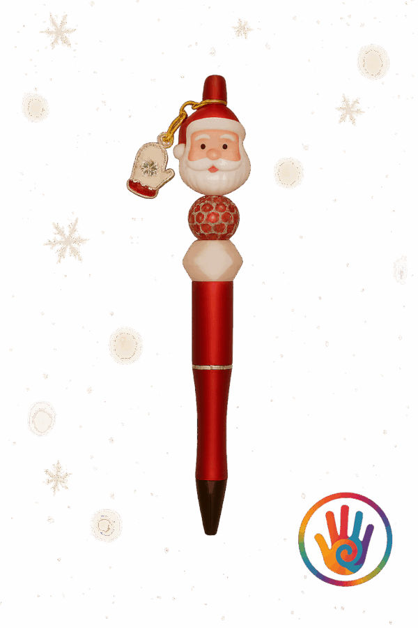Kerst Kralenpen - Kerstman met handschoen
