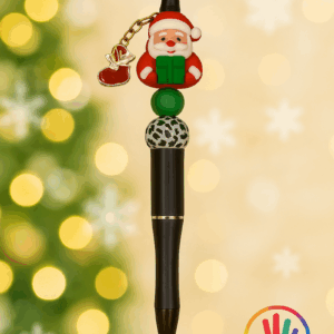 Kerst Kralenpen - Kerstman met kerstsok