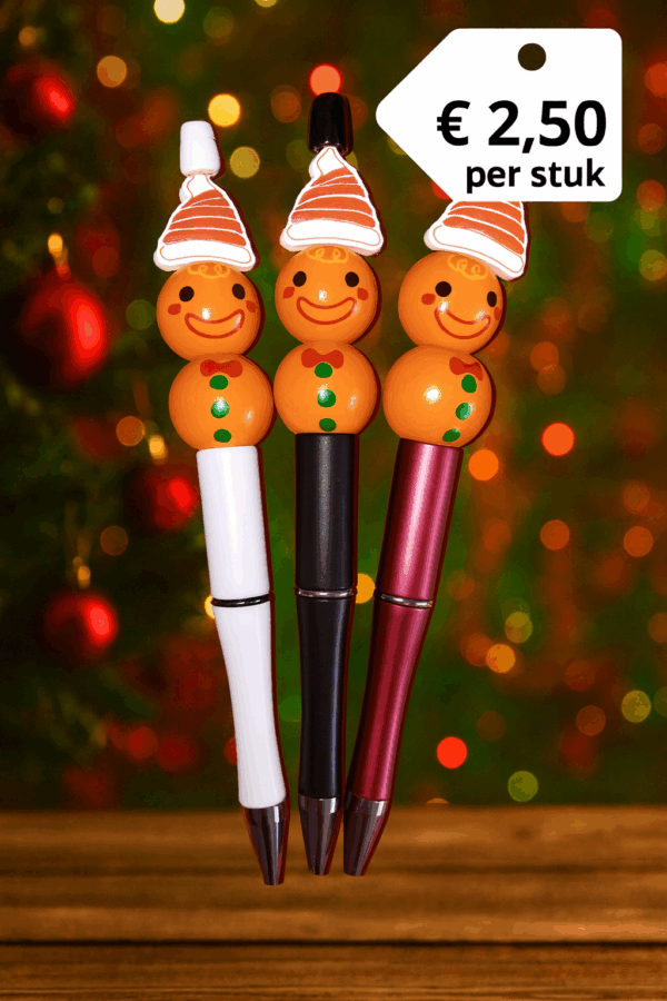 Kerst Kralenpen - Peperkoekmannetje (Zwart) - Afbeelding 2