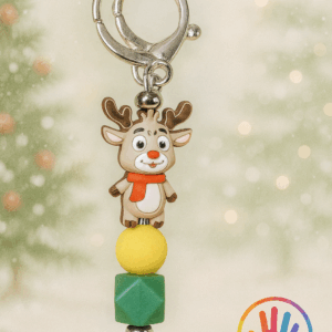 Kerst kralensleutelhanger - Rendier